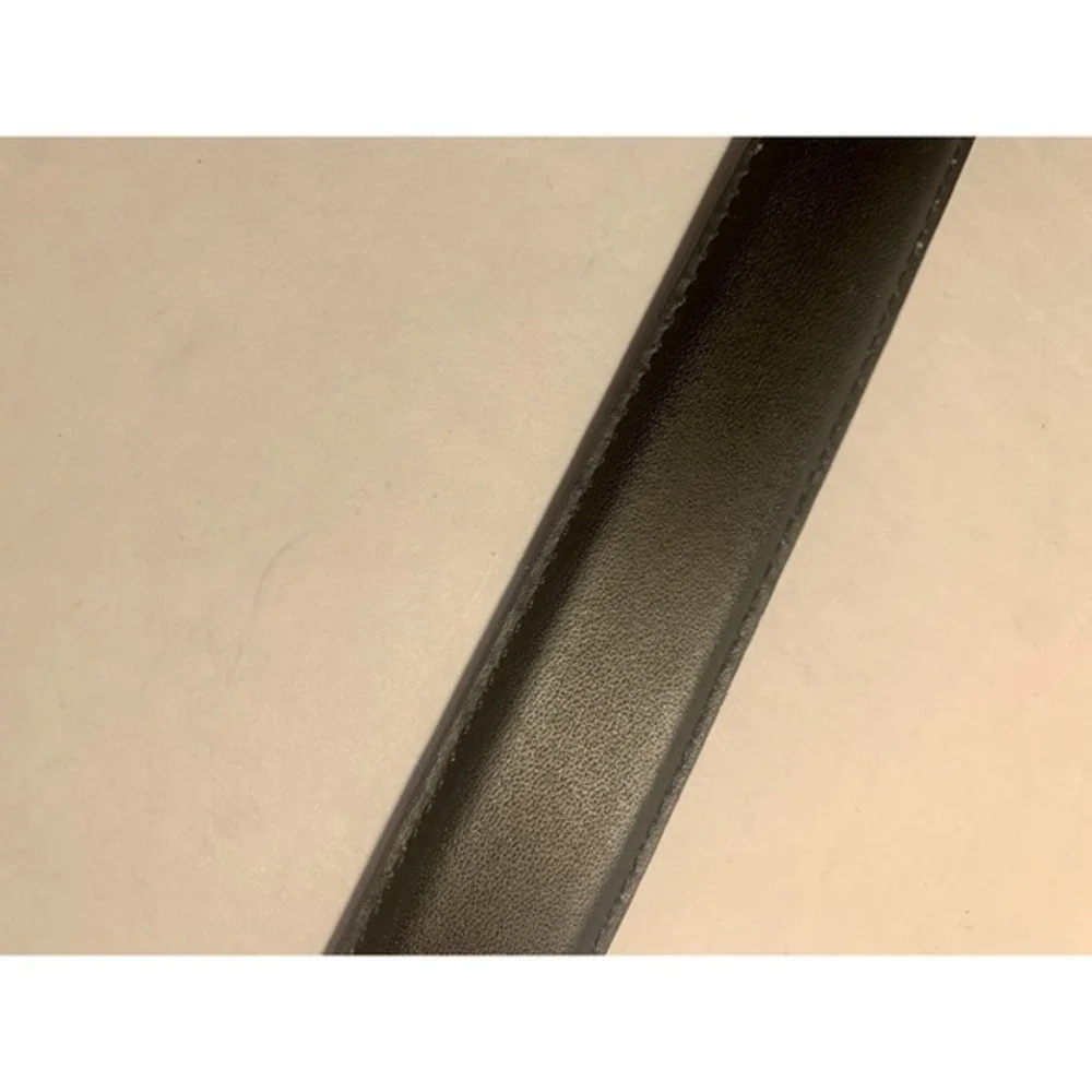 Black Leather Belt Size 42 Gold Buckle Made in‎ Uruguay Classic Dress Belt